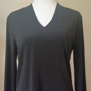 Women's Black Long-Sleeved Dress Blouse Size M